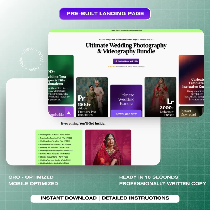 Wedding Photography Videography Bundle