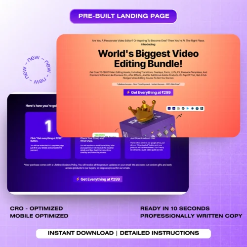 Video Editing Bundle Landing
