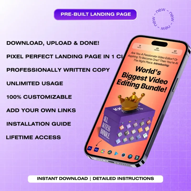 Video Editing Bundle Landing